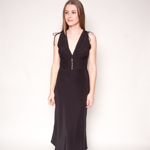 AMANDA UPRICHARD Silk Belvedere Midi Dress NWT - Picture 7 of 7
